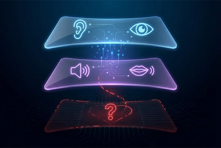 Three layers of emotion AI: recognition (sensing), generation (output), and simulation (the missing layer).